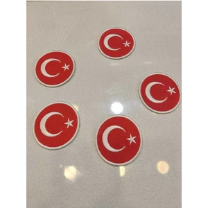 Türk Bayrağı Arma Patch, Peç, Yama 5’li Set