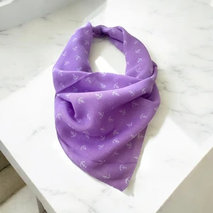 Mor Renk Denizci Desenli %100 Koton Bandana