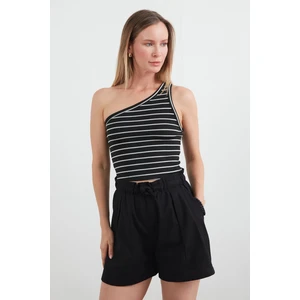 Çizgili Tek Omuz Body