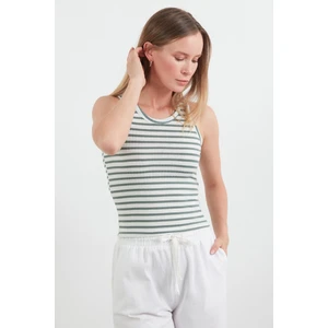 Çizgili Halter Yaka  Body