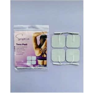 Tens Elektrotu Yedek Tens Pedi 5x5 cm 4'lü 1 Paket Kumaş