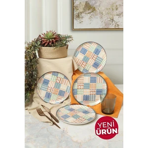 Etnik Hitit Pasta Tabağı 20 cm 4 Adet 22552