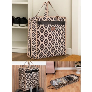 6 Bölmeli Desenli Ayakkabı Hurcu Seyahat Tipi Valiz Üstü Hurç (35X22X40)