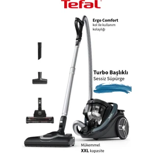 Turbo Başlıklı Sessiz Silence Force Cyclonic Effitech Animal Toz Torbasız Elektrikli Süpürge 900W+Tüy&Tiftik toplama Makinesi