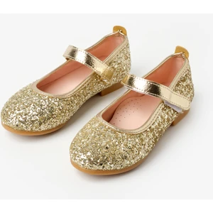 Le Mabelle Altın  Simli Cırtlı Kız Çocuk Ayakkabı