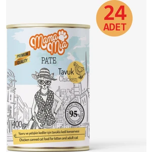 Tavuklu Kedi konservesi  400 GR X 24 Adet