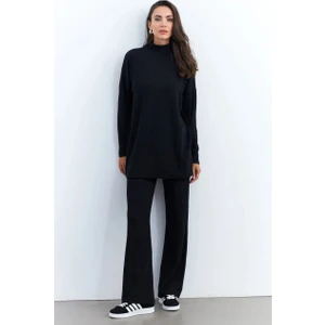 Kadın Siyah Alt Üst Pantolon Takım MTF28