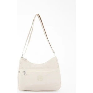  Sanmorris Kadın Suya Dayanıklı Kumaş 5 Gözlü Çapraz Askılı Koyu Krem Seyahat ve Omuz Çantası