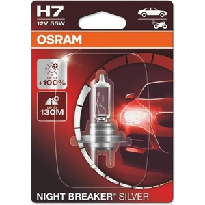 12V H7 Ampul 55W +%100 Fazla Işık Nıght Breaker Sılver (1 Ad)