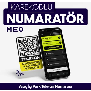 Karekodlu Araç Numaratörü - Araç İçi Park Telefon Numarası - Akıllı Araç Etiketi