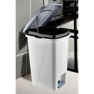 25 Litre Iç Kovalı Slim Pedallı Çöp Kovası Beyaz