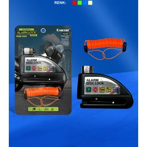 Locks Motosiklet Scooter Teker Disk Freni Alarmlı Kilit Alüminyum Alaşımlı Hatırlatıcı Ipli