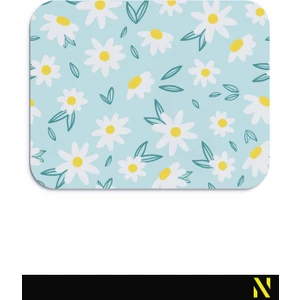 Papatya Desenli Renkli Ergonomik Mouse Pad - 23 cm x 19 cm - Kaymaz Taban Ev ve Ofis Kullanımı Fare Altlığı Mousepad