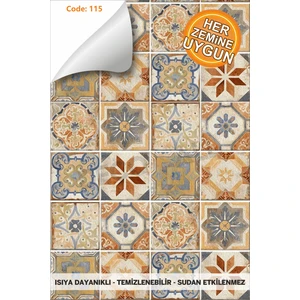 Code 115 Suya Dayanıklı Mutfak Banyo Zemin Mermer Mobilya Fayans Yapışkanlı Folyo Kaplama