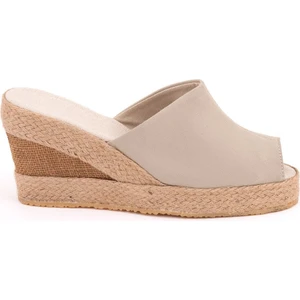 Gerçek Elişi Platformlu Hasır El Işi Kadın Keten Günlük Terlik Handmade