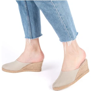 Star Tombis Gerçek Elişi Burnu Kapalı Hasır El Işi Kadın Keten Günlük Terlik Handmade