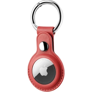 Quick Stoq Airtag Kılıfı, Deri Airtag Kılıfı, Kolye Ucu İle Uyumlu, Anahtarlıklı,  Premium