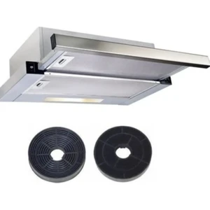 Çift Motorlu Sürgülü Aspiratör Gri Renk Çift Filtre ile Yüksek Emiş Gücü