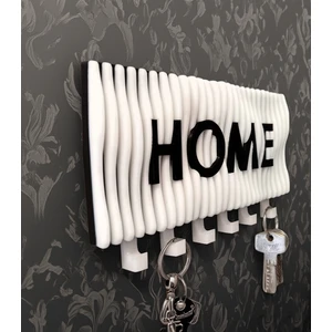 Bayan Rottenmeier Dalgalı Home Yazılı Duvar Askılı Anahtarlık Anahtarlık Askısı (22X10 CM) Duvar Anahtarlığı