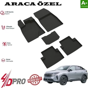 Peugeot 3008 Hybrıt 4-D Havuzlu Kauçuk Paspas Siyah 2024 2025 2026