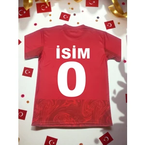 Bite Nose Isme Özel Yazdırmalı Türkiye Milli Takım Halı Saha Forması Yetişkin