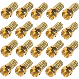 (20 Adet) Gold F Konnektör Standart 18MM