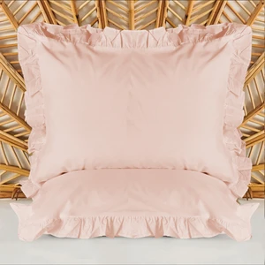 Soft Basic Fırfırlı 2'li Yastık Kılıfı - Gül Kurusu - 50X70 cm