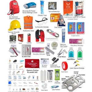 Doğal Eczane Deprem Çantası Iki Kişilik Hazır Deprem Çantası 76 Çeşit Ürün 165 Parça Afet Çantası