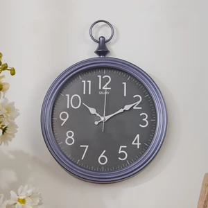 Dekoratif Kadran Duvar Saati - Füme - 30X38 cm