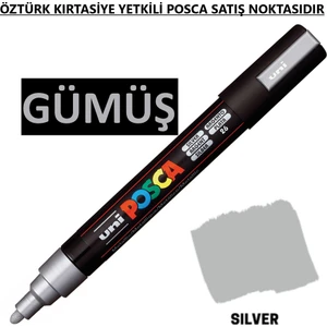 Posca Gümüş Marker Pc-5m (1.8-2.5mm) Poska PC5M Pc - 5m