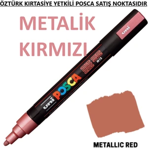 Posca Metalik Kırmızı Marker Pc-5m (1.8-2.5mm) Poska PC5M Pc - 5m