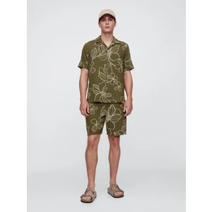 Erkek Yeşil Textured Şort