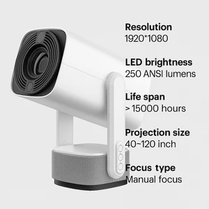 K2 Full Hd LED Projektör 250 Ansı Lümen – Taşınabilir Ev Sinema Cihazı (120” Ekran Desteği)