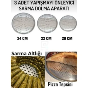 3 Adet Paslanmaz Çelik Dolma Sarma Altlığı (Sarmalar Yapışmasın Diye )