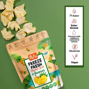 Pol's Freeze Fresh Dondurularak Kurutulmuş Ananas 20 gr