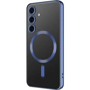 Samsung Galaxy S25 Kılıf Kamera Lens Korumalı Renkli Magsafe Şeffaf Silikon Mavi