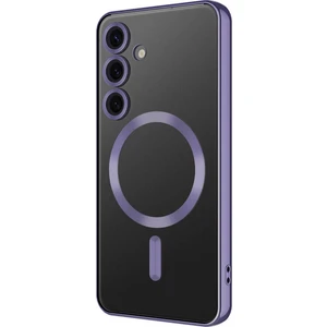 Samsung Galaxy S25 Kılıf Kamera Lens Korumalı Renkli Magsafe Şeffaf Silikon Derin Mor