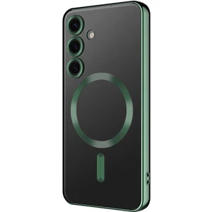 Samsung Galaxy S25 Kılıf Kamera Lens Korumalı Renkli Magsafe Şeffaf Silikon Yeşil