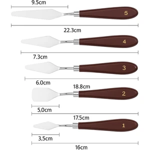 5li Metal Resim Spatulası, Palette Knives, Ressam Sipatulası Sıpatula Spatül