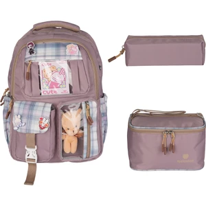 RLX-1395 3'lü Set Çocuk Ilkokul Çantası Kalemlikli Beslenme Çantalı Sırt Çantası