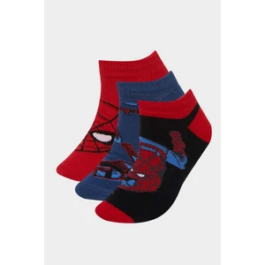 Erkek Çocuk Marvel Spiderman 3'lü Pamuklu Patik Çorap F4614A8NS