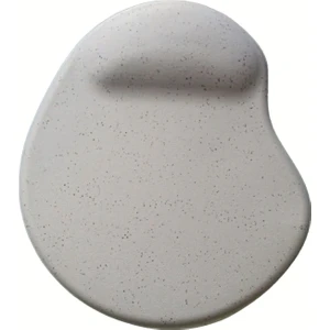 Oval Gri Kum Desen Bilek Destekli Kaymaz Bilgisayar Notebook Mouse Pad-Bileklikli Maus Ped