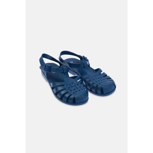 Lacivert Kadın Bantlı Mat Jelly Sandalet