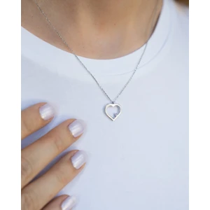 G&A Jewels Pırlantalı 14 Ayar Altın Kalp Kolye