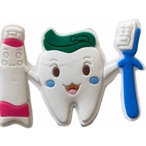 Diş Fırçalama Temalı Temalı Jibbitz Crocs Terlik Süsü