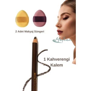 1 Suya Dayanıklı Dolgun Dudak Göz Pürüzsüz Eyeliner Kaş Boyama Kalemi Peeling Dudak 2 Makyaj Süngeri