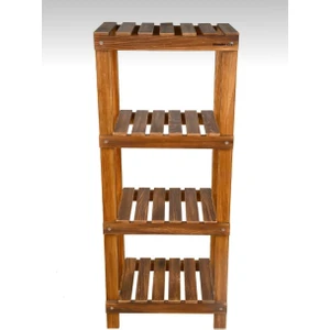 Ahşap Saksılık Çiçeklik 4 Katlı Eskitme Stand
