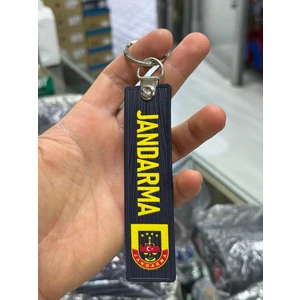 Jandarma 3boyutlu Lazer Kesim Plastik Anahtarlık