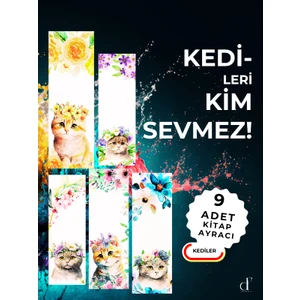 9'lu Kitap Ayracı Seti - Kediler