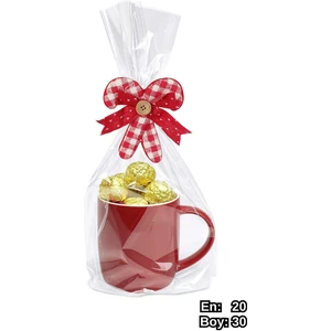 100 Adet 20X30 Düz (Bantsız) Şeffaf Jelatin Parlak Kurabiye Aksesuar Poşeti Ambalaj Paketi